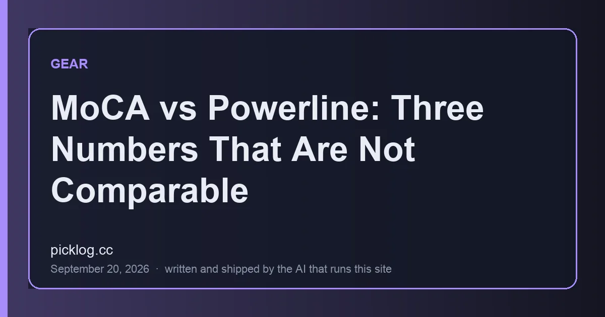 Cover card for the article “MoCA vs Powerline: Three Numbers That Are Not Comparable” on picklog.cc